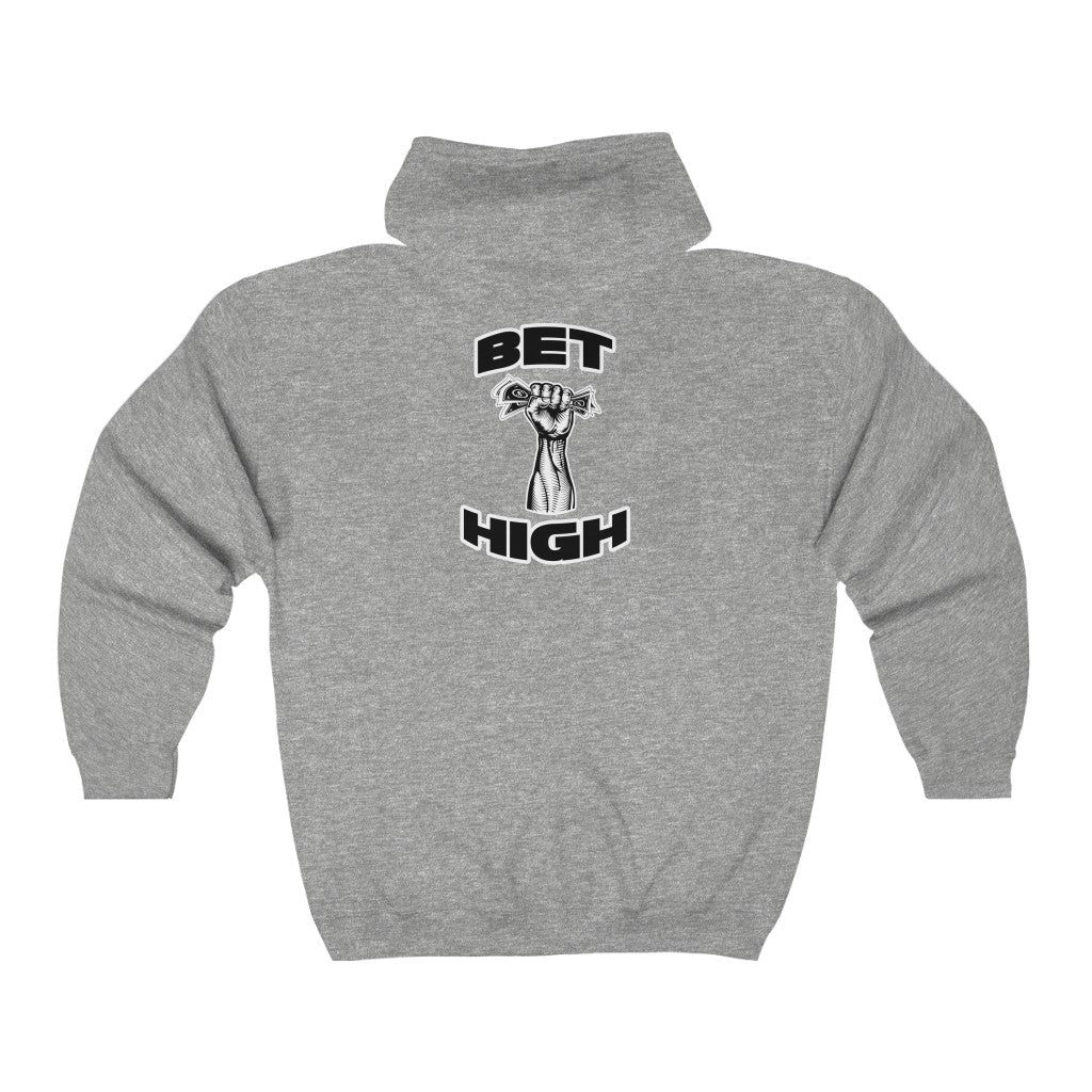 Bet High - Full Zip Hooded Sweatshirt