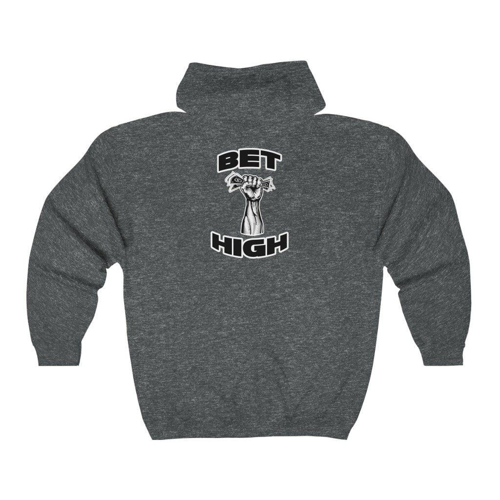 Bet High - Full Zip Hooded Sweatshirt
