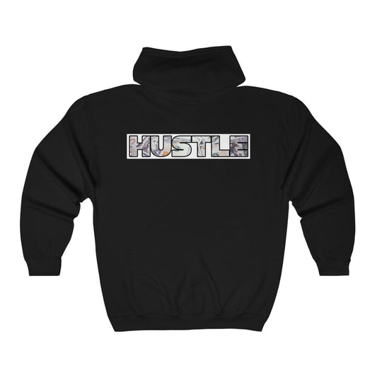 HUSTLE - Full Zip Women's Hoodie
